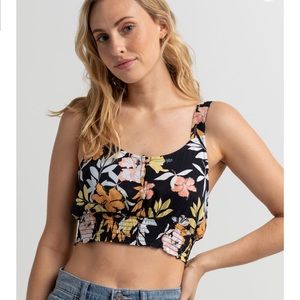 NWT Roxy Sea Fog Crop Tank Top